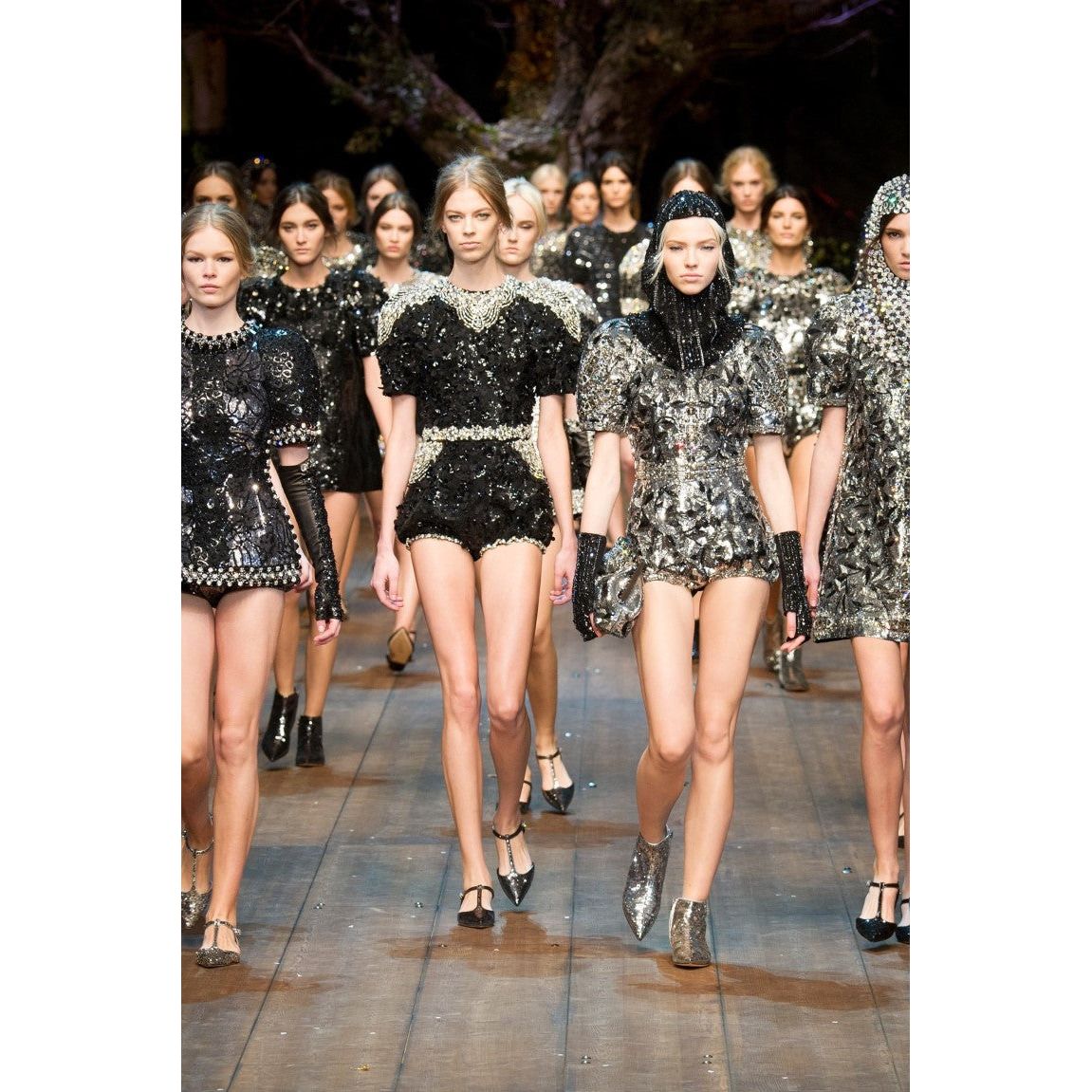 Dolce & Gabbana Crystal Embellished Knight Inspired Top Dolce & Gabbana