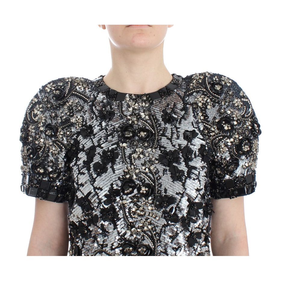 Dolce & Gabbana Crystal Embellished Knight Inspired Top Dolce & Gabbana