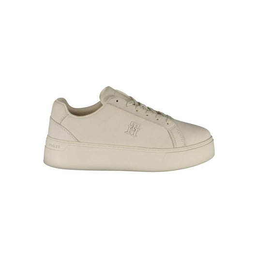 Tommy Hilfiger White Polyester Sneaker Tommy Hilfiger