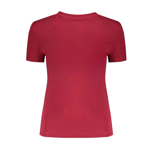 Tommy Hilfiger Red Cotton Tops & T-Shirt Tommy Hilfiger