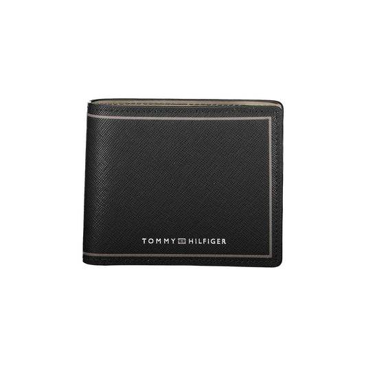 Tommy Hilfiger Black Leather Double Card Wallet Tommy Hilfiger