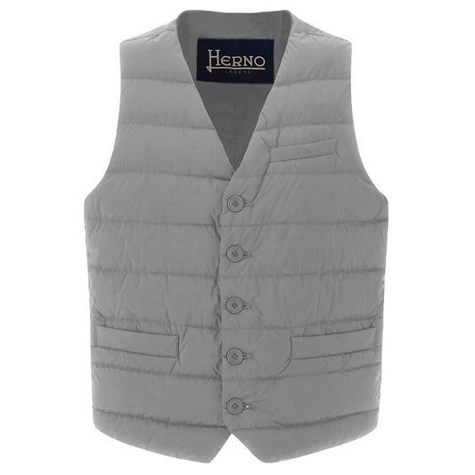 Herno Gray Nylon Vest Herno