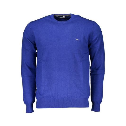 Harmont & Blaine Chic Blue Crew Neck Sweater with Embroidery Harmont & Blaine