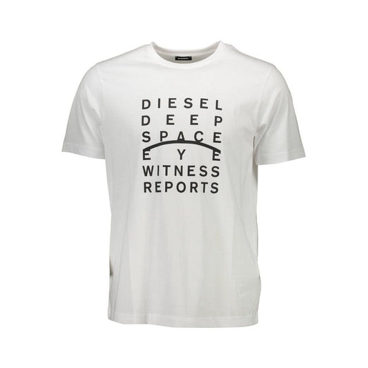 Diesel White Cotton Men T-Shirt Diesel