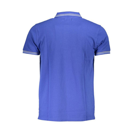 Cavalli Class Blue Cotton Polo Shirt Cavalli Class