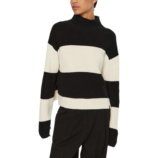 Calvin Klein Jeans Black And White Cotton Sweater Calvin Klein Jeans