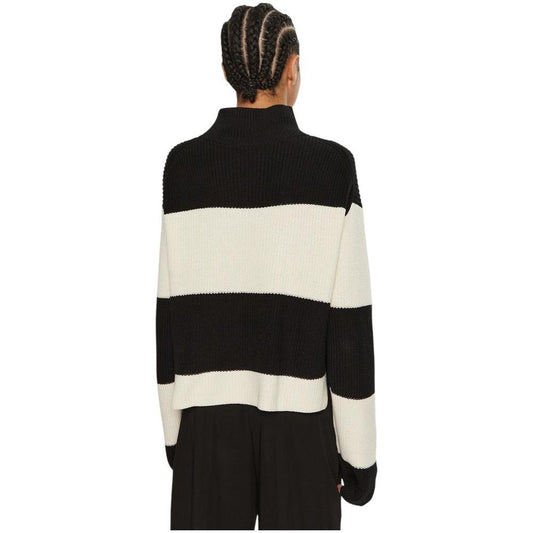 Calvin Klein Jeans Black And White Cotton Sweater Calvin Klein Jeans