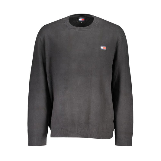 Tommy Hilfiger Black Cotton Sweater Tommy Hilfiger