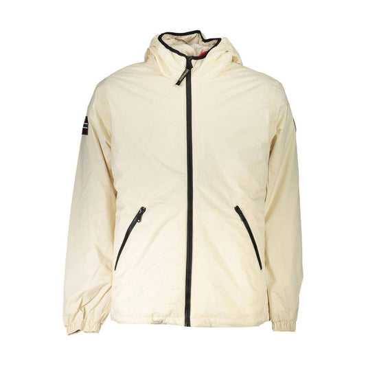 Napapijri White Polyamide Men Jacket Napapijri