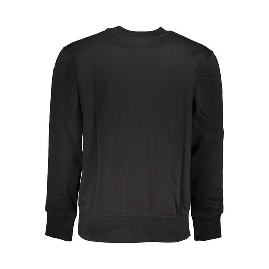 Calvin Klein Sleek Black Crew Neck Fleece Sweatshirt