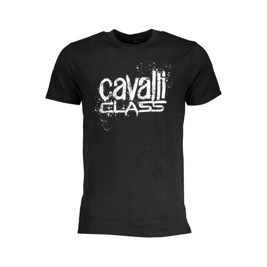 Cavalli Class Black Cotton T-Shirt