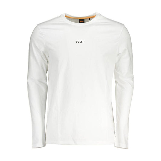 Hugo Boss White Cotton Men T-Shirt Hugo Boss