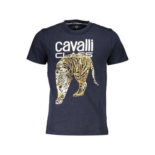 Cavalli Class Blue Cotton T-Shirt