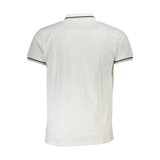 Cavalli Class White Cotton Polo Shirt