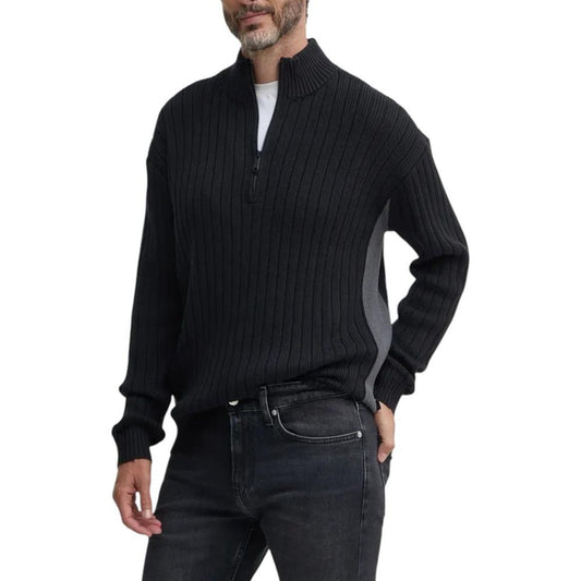 Calvin Klein Jeans Black Cotton Cardigan Calvin Klein Jeans