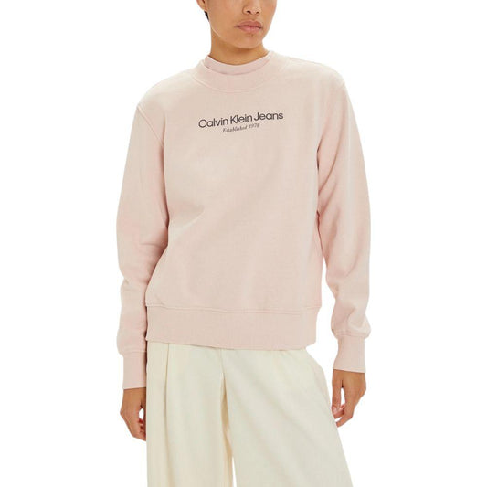 Calvin Klein Jeans Pink Cotton Sweater Calvin Klein Jeans