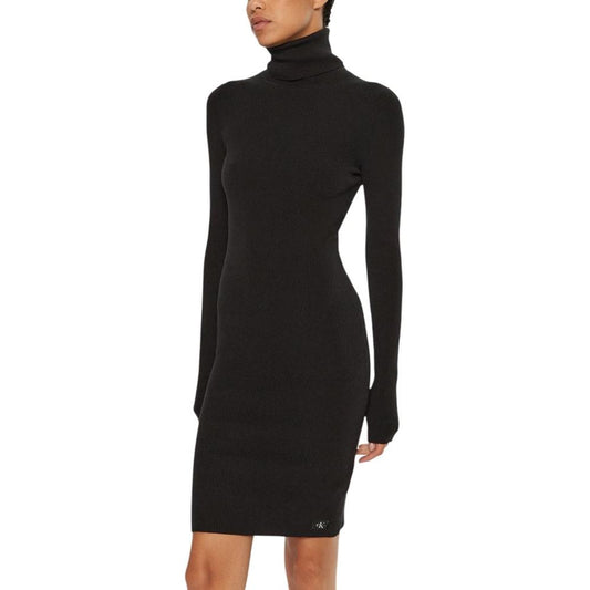 Calvin Klein Jeans Black Cotton Dress Calvin Klein Jeans