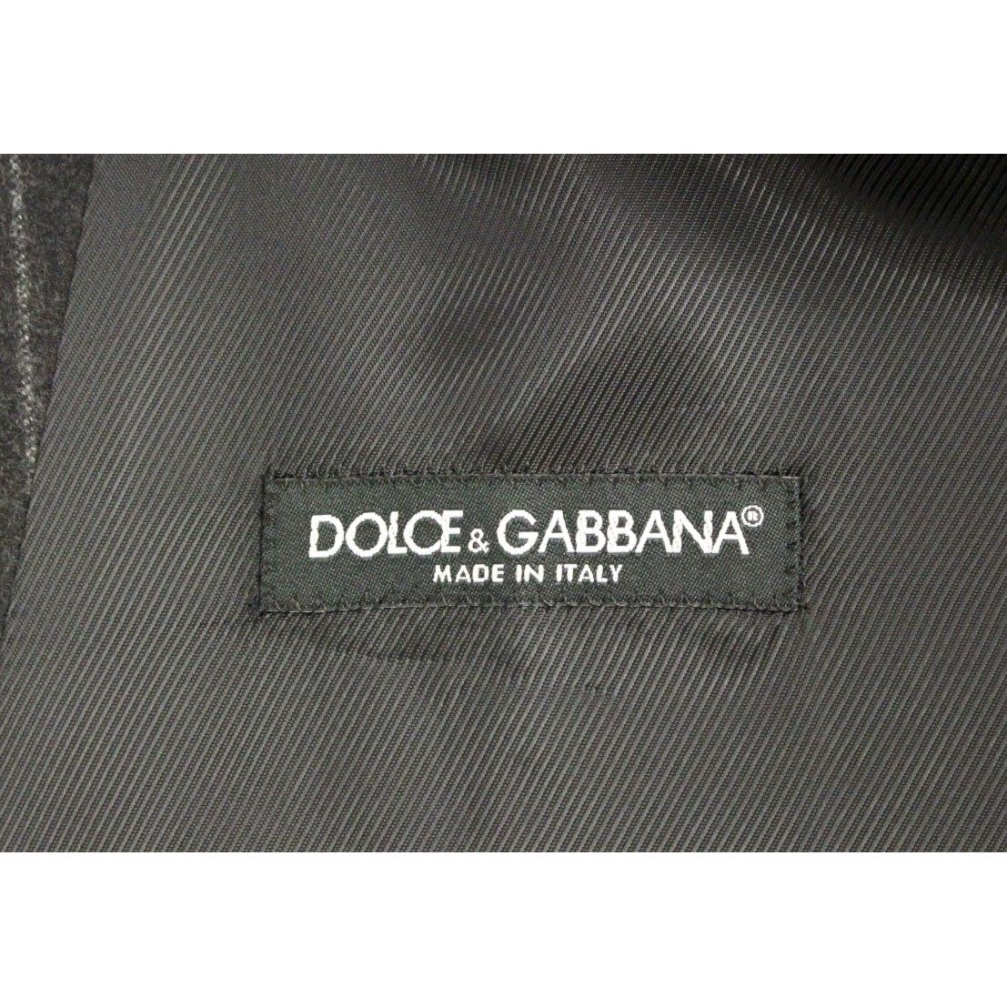 Dolce & Gabbana Sleek Gray Striped Wool Dress Vest Dolce & Gabbana