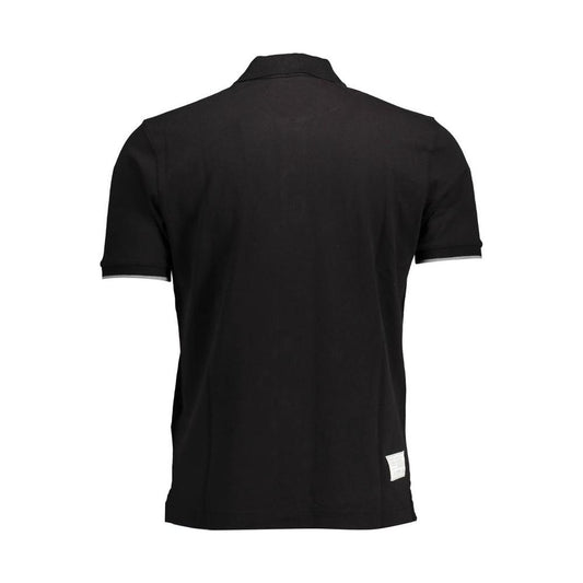 La Martina Black Cotton Men Polo Shirt La Martina