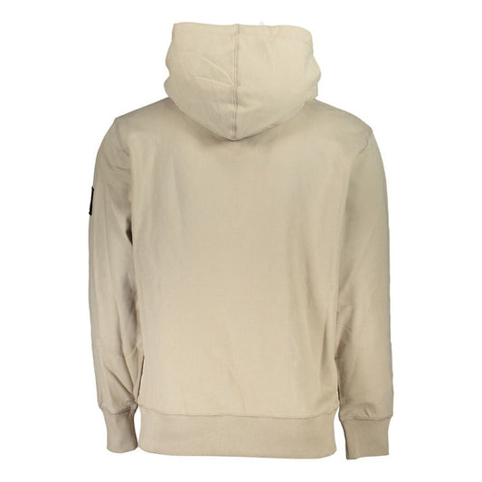 Calvin Klein Beige Cotton Hooded Sweatshirt Calvin Klein