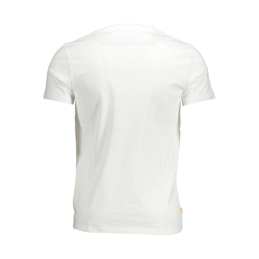 Timberland White Cotton Men T-Shirt Timberland