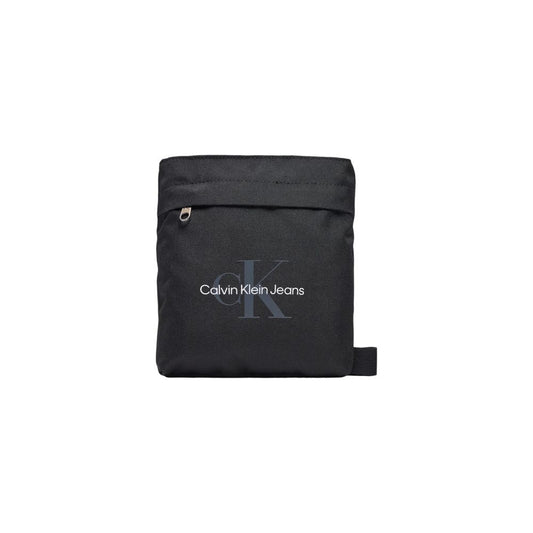 Calvin Klein Jeans Black Recycled Polyester Messenger Bag Calvin Klein Jeans