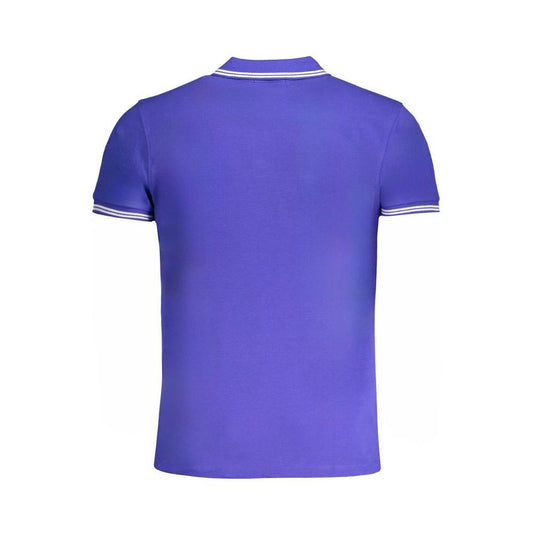 Cavalli Class Blue Cotton Polo Shirt Cavalli Class