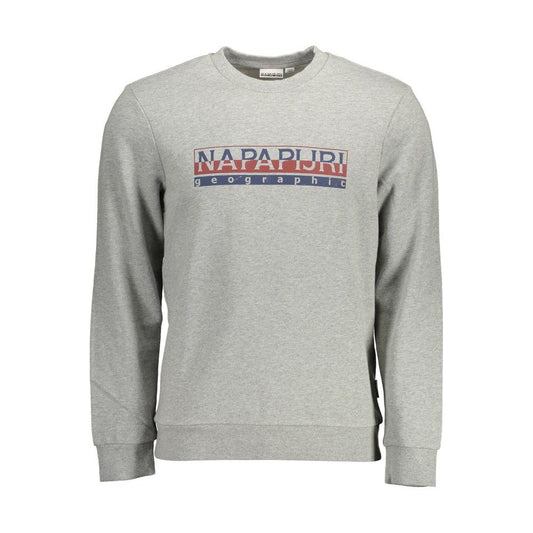 Napapijri Gray Cotton Men Sweater Napapijri