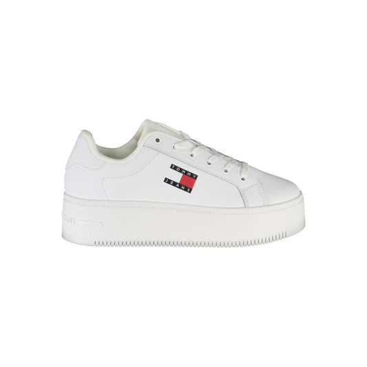 Tommy Hilfiger White Polyester Sneaker Tommy Hilfiger