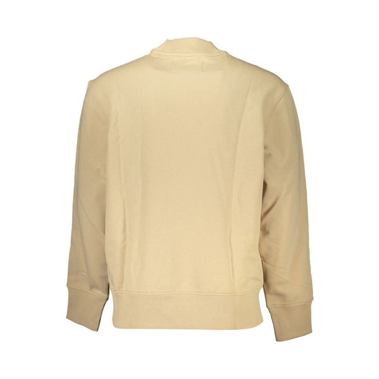 Calvin Klein Beige Crew Neck Logo Sweatshirt Calvin Klein