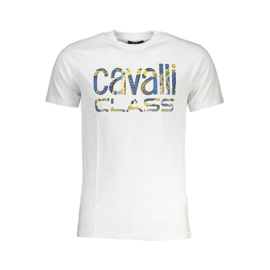 Cavalli Class White Cotton T-Shirt