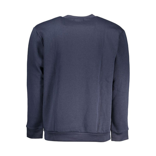 Cavalli Class Elegant Crew Neck Fleece Sweatshirt in Blue Cavalli Class