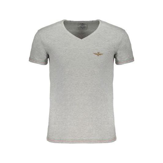 Aeronautica Militare Gray Cotton T-Shirt