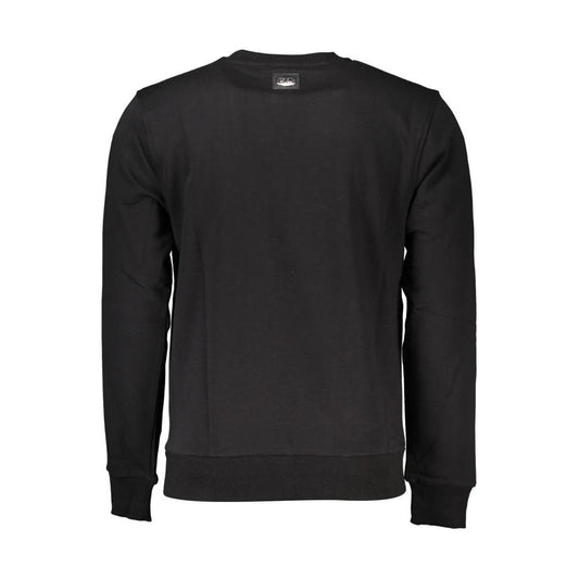 Cavalli Class Black Cotton Men Sweater Cavalli Class