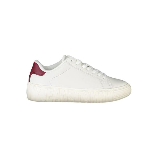 Tommy Hilfiger White Leather Women Sneaker Tommy Hilfiger