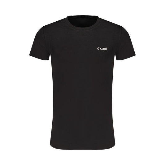 Gaudi Black Cotton T-Shirt