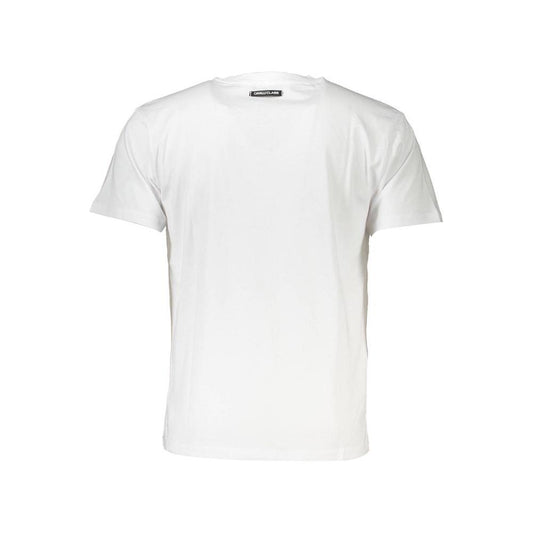 Cavalli Class White Cotton Men T-Shirt Cavalli Class