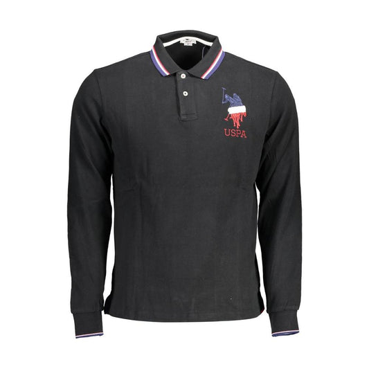 U.S. POLO ASSN. Black Cotton Men Polo Shirt U.S. POLO ASSN.