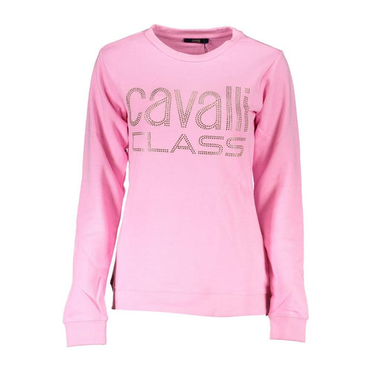 Cavalli Class Pink Cotton Sweater Cavalli Class