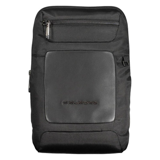 Piquadro Black RPET Men Shoulder Bag Piquadro