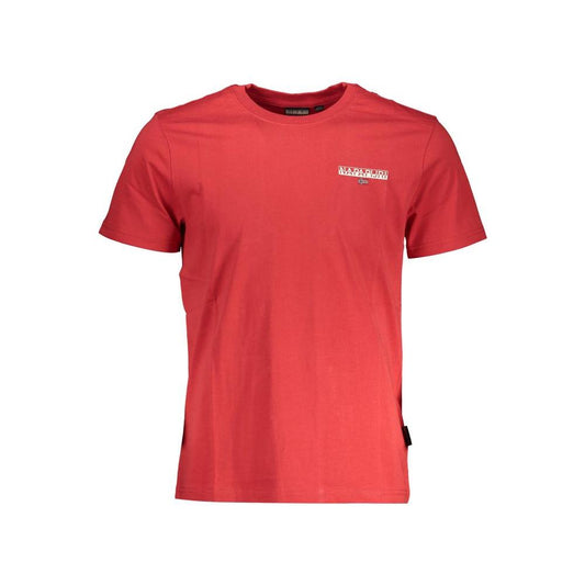 Napapijri Red Cotton Men T-Shirt Napapijri