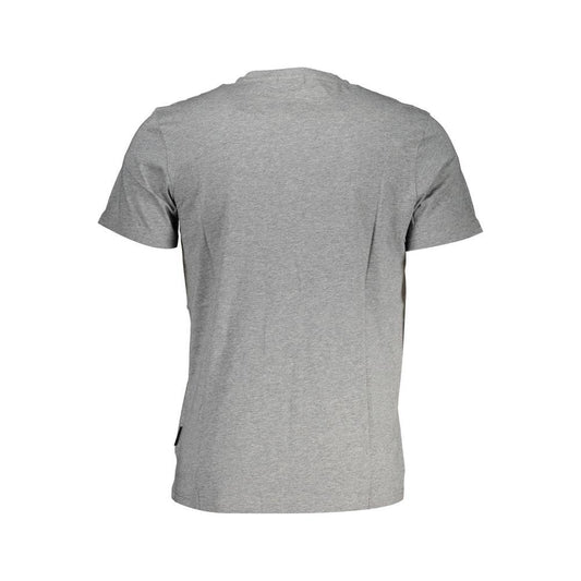 Napapijri Gray Cotton Men T-Shirt Napapijri