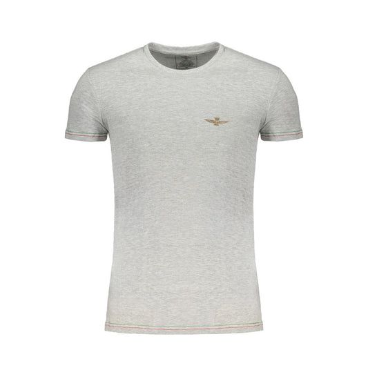 Aeronautica Militare Gray Cotton T-Shirt Aeronautica Militare