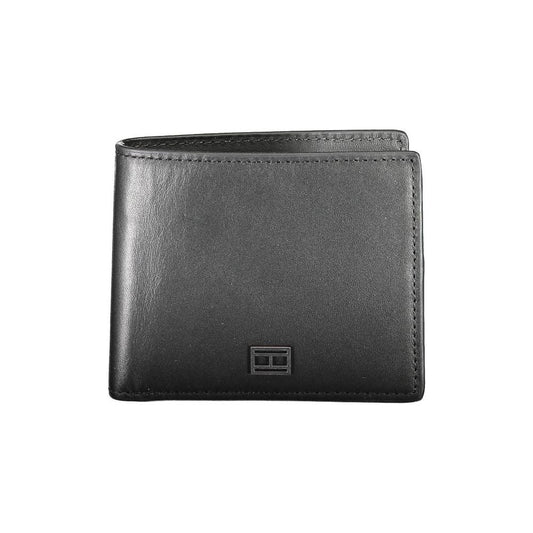 Tommy Hilfiger Black Leather Men Wallet Tommy Hilfiger