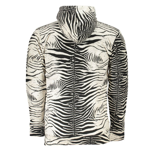 Cavalli Class White Cotton Mens Hooded Sweater Cavalli Class