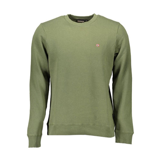 Napapijri Green Cotton Men Sweater Napapijri