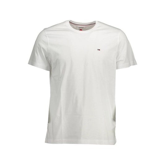 Tommy Hilfiger White Cotton Men T-Shirt Tommy Hilfiger