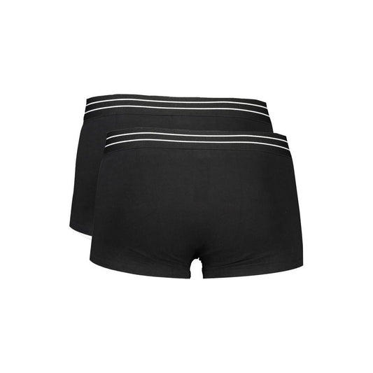 Cavalli Class Black Cotton Men Boxer Cavalli Class