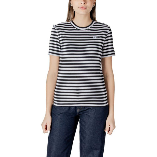 Calvin Klein Jeans Black And White Cotton Cotton Tops & T-Shirt Calvin Klein Jeans