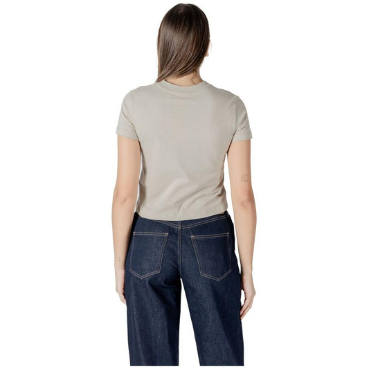 Calvin Klein Jeans Beige Cotton Tops & T-Shirt Calvin Klein Jeans